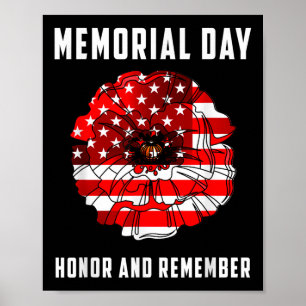 Tag der Veteranen Roter Mohn Blume Usa Gedenktag 2 Poster