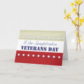 Tag der Veteranen, sternengebeugter Wunsch, rot, w Karte (Gelbe Blume)