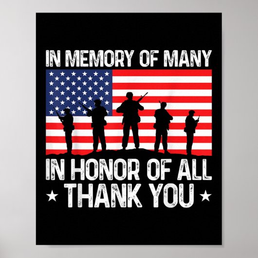 Tag der Veteranen zu Ehren aller Gedenktage Poster (Vorne)