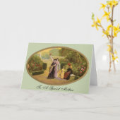 Tag der Vintagen Mütter im Garten Karte (Gelbe Blume)