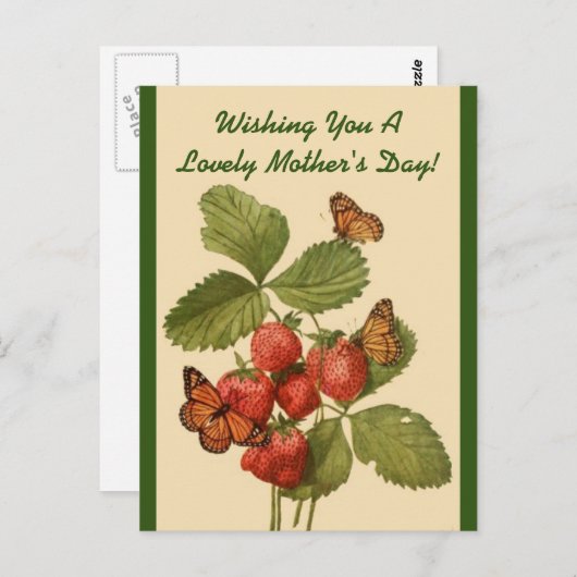 Tag der Vintagen Schmetterlinge Mama Postkarte (Vorne/Hinten)