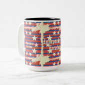 Tag der Vintagen Unabhängigkeit Zweifarbige Tasse (Vorderseite Links)