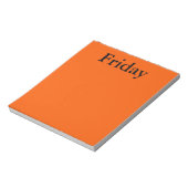 Tag der visuellen Kalender-Tools der Freitagshinwe Notizblock (Rotiert)