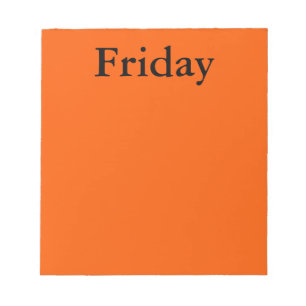 Tag der visuellen Kalender-Tools der Freitagshinwe Notizblock