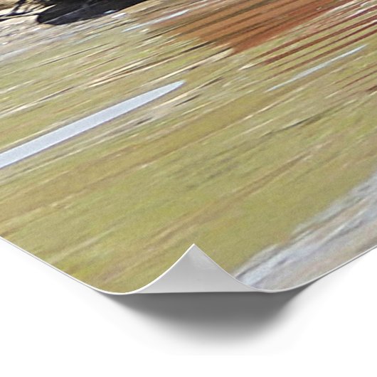 Tag der Wäsche am Fluss Poster (Ecke)