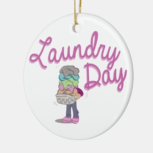 Tag der Wäsche Keramik Ornament (Links)