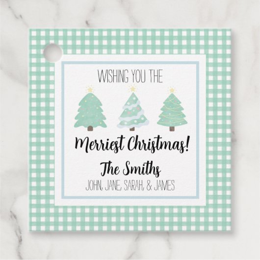 Tag der Weihnachtsnachtsfeier für die ganze Famili Geschenkanhänger (Vorderseite)