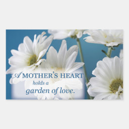 Tag der Weißen Daisies Garten der Liebe Blue Sky Rechteckiger Aufkleber