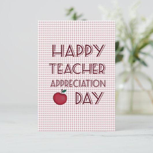 Tag der Wertschätzung für Lehrer Dankeskarte (Stehend Vorderseite)