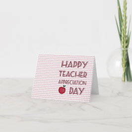 Tag der Wertschätzung für Lehrer Dankeskarte