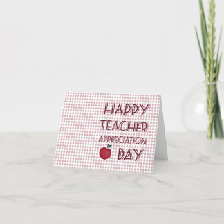 Tag der Wertschätzung für Lehrer Dankeskarte