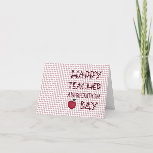 Tag der Wertschätzung für Lehrer Dankeskarte (Vorderseite)