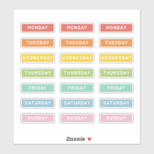 Tag der Woche Aufkleber