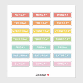 Tag der Woche Aufkleber