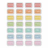 Tag der Woche Aufkleber (Vorderseite)