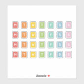 Tag der Woche Aufkleber (Blatt)