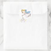 Tag der Zahnfee - Tag der Wertschätzung Quadratischer Aufkleber (Tasche)
