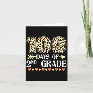 Tag der zweiten Klasse Lehrer 100 Tage der Schule Karte