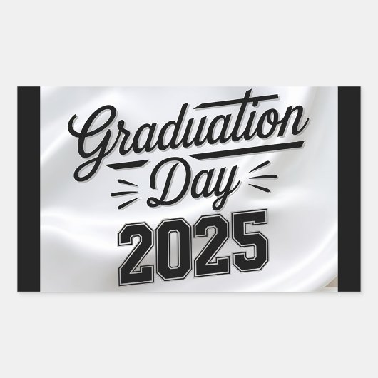 Tag des Abschlusses 2025 Rechteckiger Aufkleber