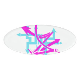 Tag des abstrakten Pfeils Namenschild