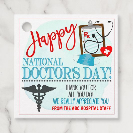 Tag des Arztes für das Geschenk Geschenkanhänger (Vorderseite)