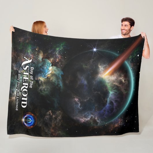 Tag des Asteroiden SciFi Fraktal Art Fleecedecke (Beispiel)