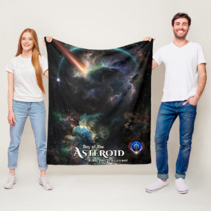 Tag des Asteroiden SciFi Fraktal Art Fleecedecke