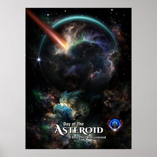 Tag des Asteroiden SciFi Fraktal Art Poster (Vorne)