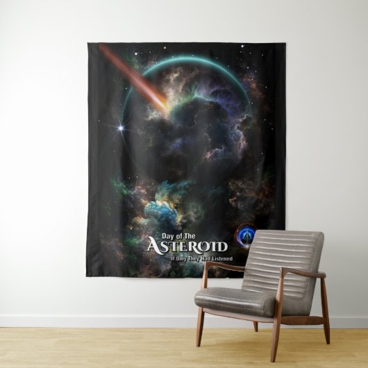Tag des Asteroiden SciFi Fraktal Art Wandteppich (Beispiel)