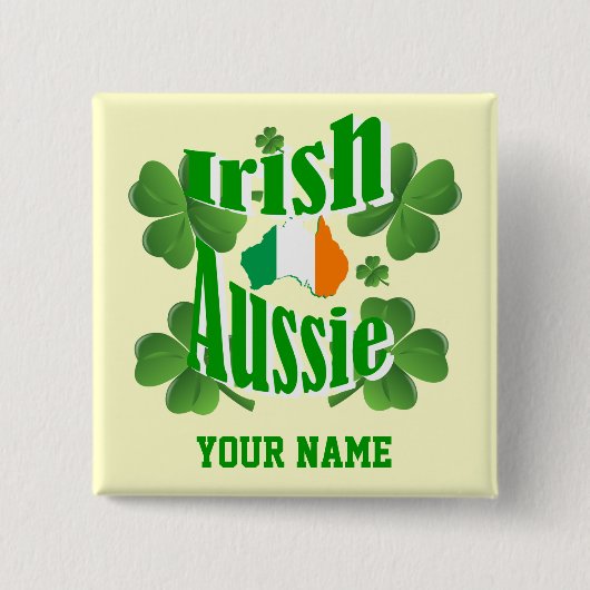 Tag des australischen St. Patrick Button (Vorderseite)