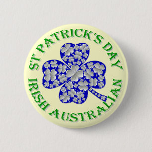 Tag des australischen St. Patrick Button