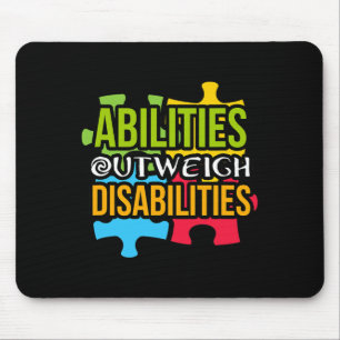 Tag des Autismus-Bewusstseins präsentieren Fähigke Mousepad