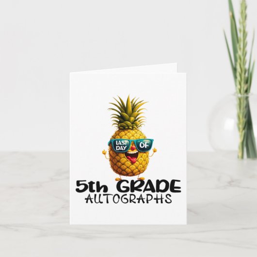 Tag des Autografen-Abschlusses der fünften Klasse  Karte (Vorderseite)