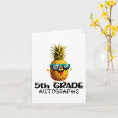 Tag des Autografen-Abschlusses der fünften Klasse  Karte (Gelbe Blume)