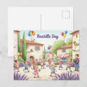 Tag des Bastille Postkarte (Vorne/Hinten)