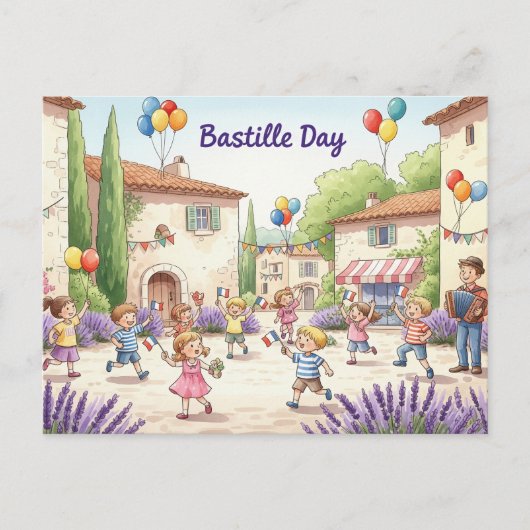 Tag des Bastille Postkarte (Vorderseite)