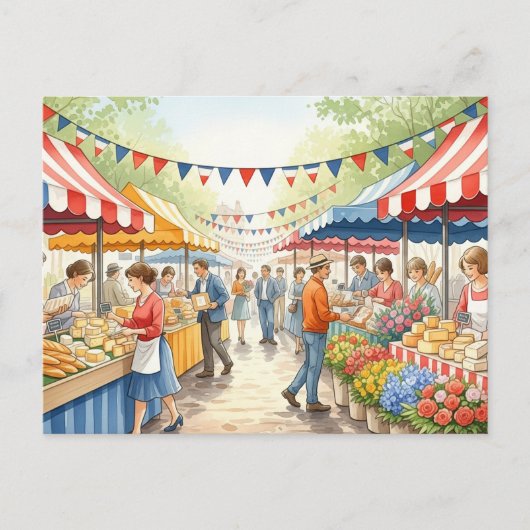 Tag des Bastille  Postkarte (Vorderseite)