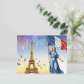 Tag des Bastille Postkarte (Stehend Vorderseite)