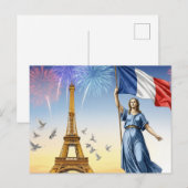 Tag des Bastille Postkarte (Vorne/Hinten)