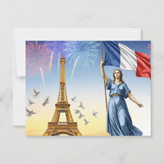 Tag des Bastille Postkarte