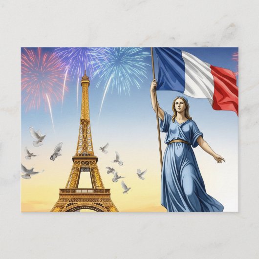 Tag des Bastille Postkarte (Vorderseite)