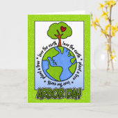 Tag des Baums Karte (Gelbe Blume)