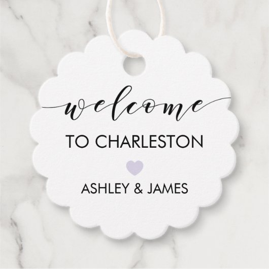 Tag des Begrüßens, Hotelgäste, Lavendel Geschenkanhänger (Vorderseite)