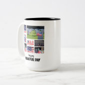 Tag des benutzerdefinierten Gedenkens 8 FotoCollag Zweifarbige Tasse (Vorderseite Links)