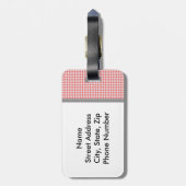 Tag des benutzerdefinierten Monogramms Gepäckanhänger (Rückseite vertikal)