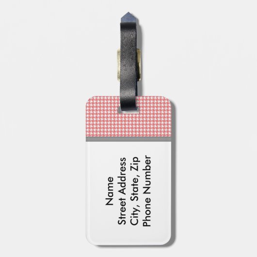 Tag des benutzerdefinierten Monogramms Gepäckanhänger (Rückseite vertikal)