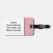 Tag des benutzerdefinierten Monogramms Gepäckanhänger (Rückseite horizontal)