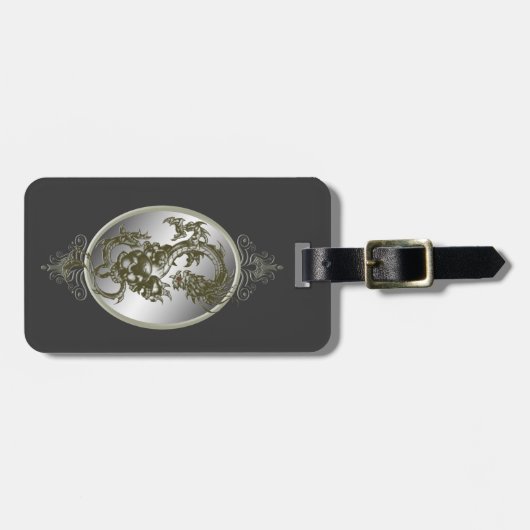 Tag des benutzerdefinierten Stahldrachenmusters Gepäckanhänger (Vorderseite horizontal)