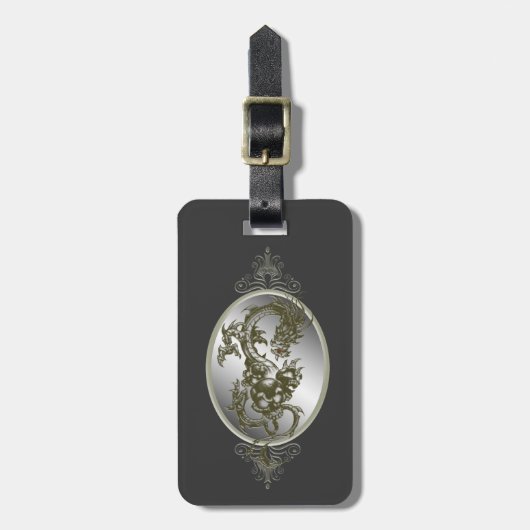 Tag des benutzerdefinierten Stahldrachenmusters Gepäckanhänger (Vorderseite vertikal)