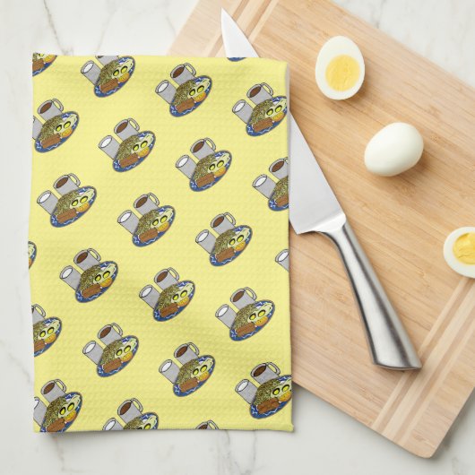 Tag des besseren Frühstück Geschirrtuch (Viertel Falte)